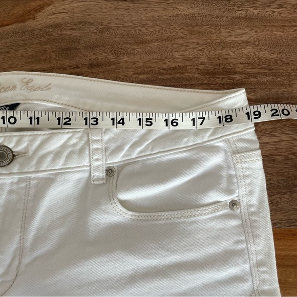 American Eagle,‎ Skinny Kick Flare White Jean Western 16 Petite Summer Neutral - Picture 10 of 13